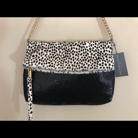 Whiting and Davis NWT mesh/cheetah evening bag - Picture 2 of 6